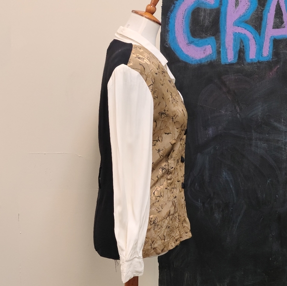 Vintage Button Up and Faux Vest Top - Picture 2 of 7